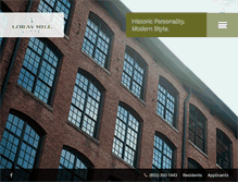 Tablet Screenshot of loraymilllofts.com